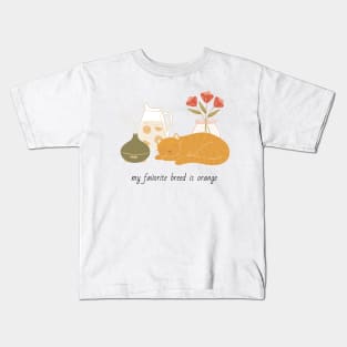 My Favorite Breed Is Orange Cat Kids T-Shirt